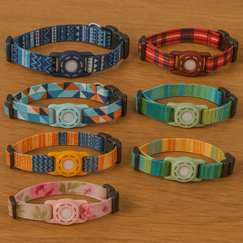 dog collar with airtag holder